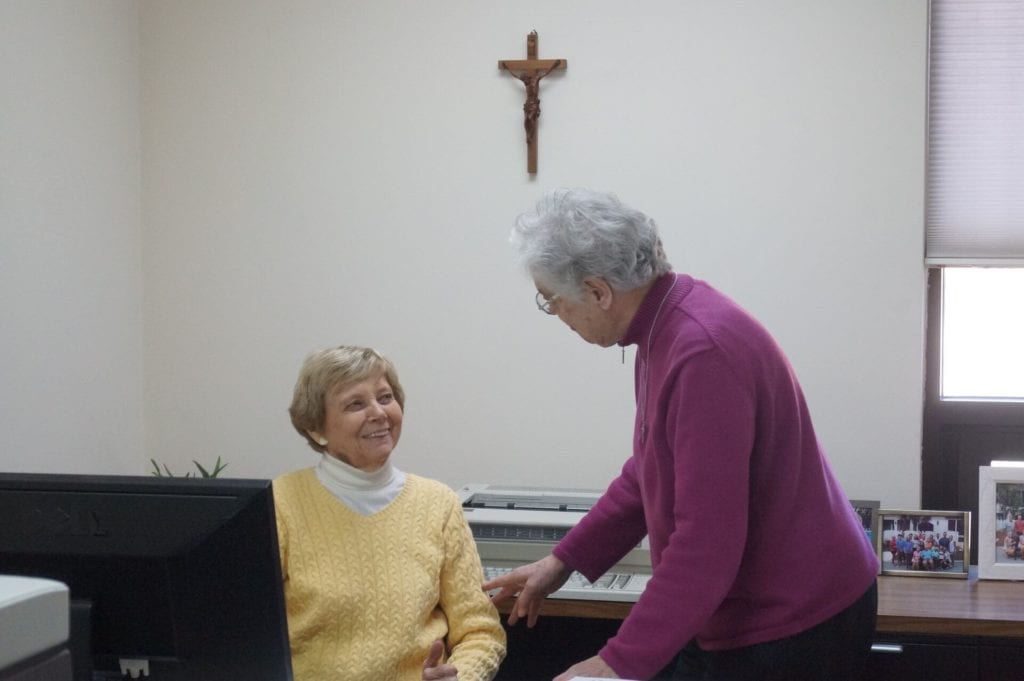 Sister Georgiana with parish administrator