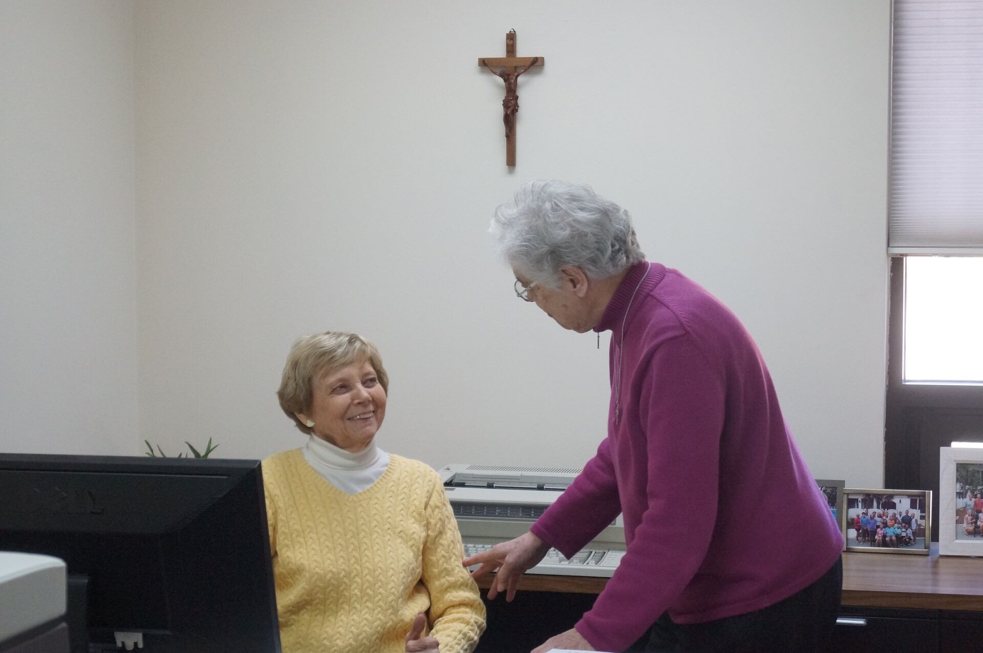 DSC00983 Sister Georgiana with parish administrator.