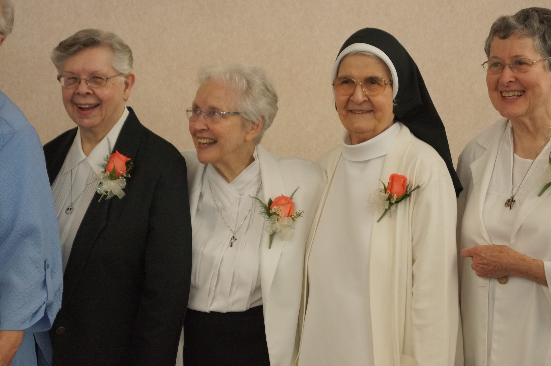 Sister Regina Marie (2nd from L) with her fellow sisters
