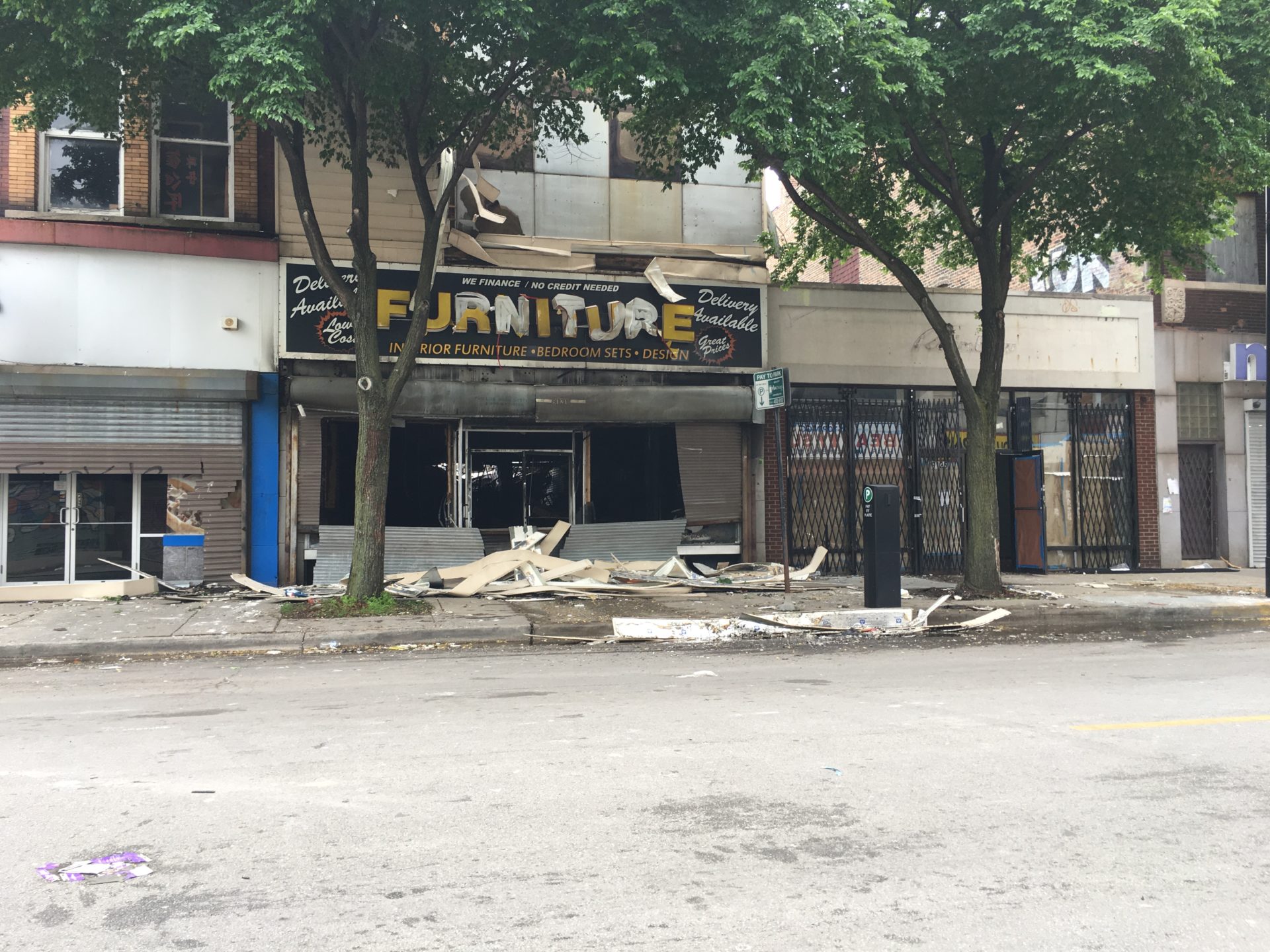 looted furniture store