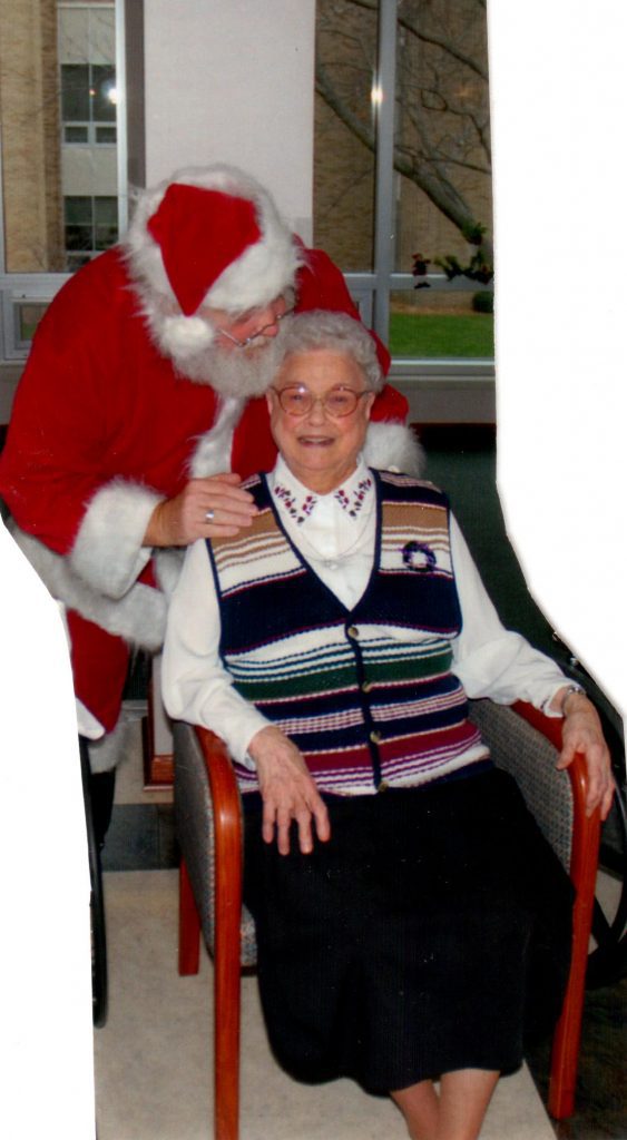 Sister Gabriella with Santa Claus