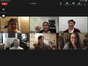 screenshot of Zoom meeting with Cor Unum participants