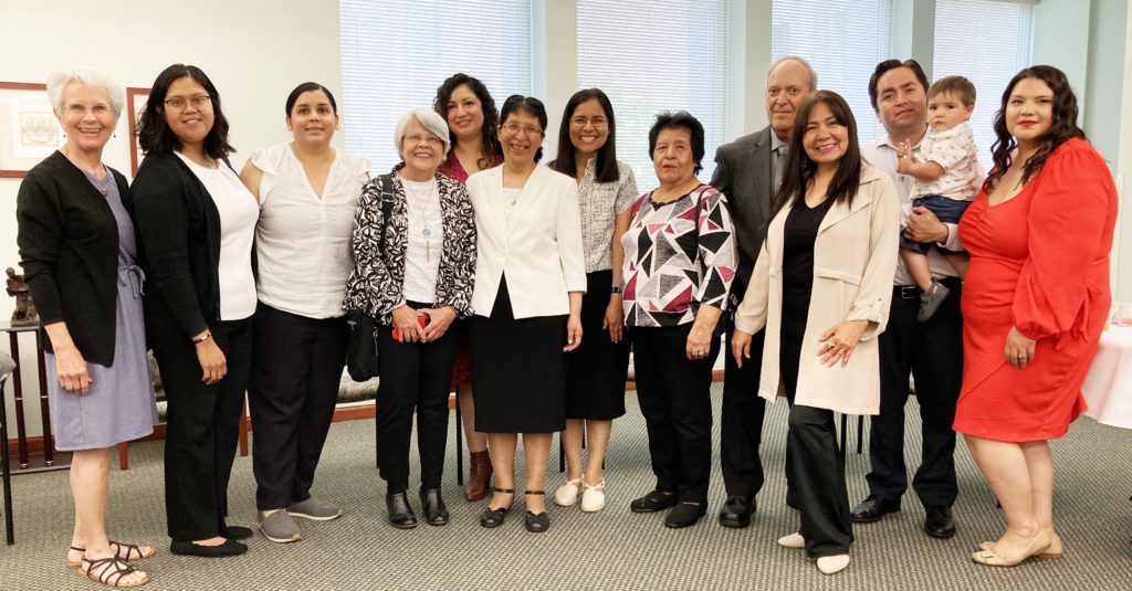 This article was first published in the July 23, 2023 edition of the State Journal-Register. In the above photo we see Sister Mila Diaz Solano, center, celebrating her 25th profession anniversary with family and friends.