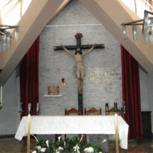 The altar where Archbishop Oscar Romero was martyed while saying mass, March 24, 1980.