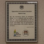 Opposition to Economic Sanctions Against Iraq corporate stance sheet