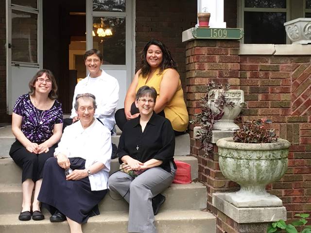Rocio Hurtado, top right, at her home with the sisters