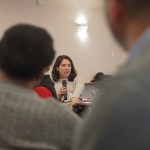 woman speaking at meeting