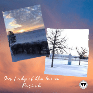 images of sunrise over the snow in Oglala, SD