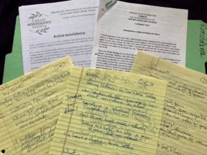 handwritten notes from anti-racism workshop