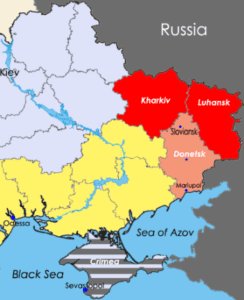 map of russia and ukraine