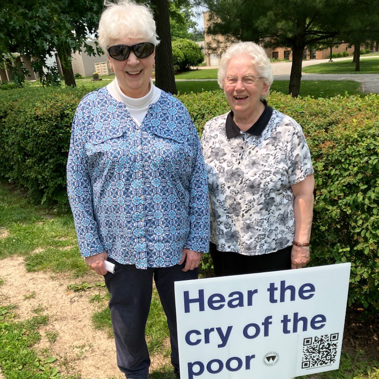 Sisters Marie Michelle Hackett and Rose Miriam Schulte