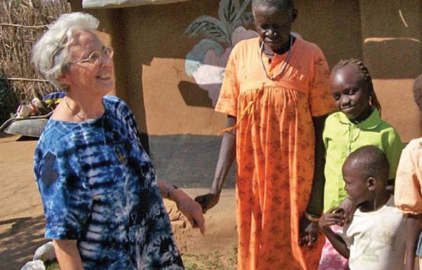 Sr Theresa Baldini with family in South Sudan